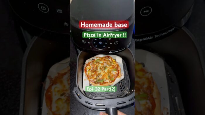 Homemade base Pizza in airfryer!!#airfryer #recipe #pizzainairfryer #hommadebase #homemadepizza