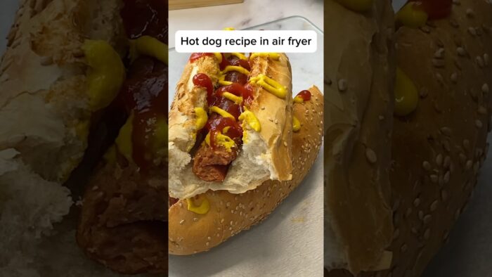 Hot dog recipe in air fryer 🌭 #airfryerrecipes #shortsviral #shorts