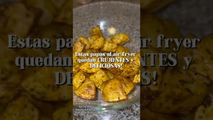 PAPAS EN EL AIR FRYER CON SOLO 5 INGREDIENTES!!! #receta #cocina #cocinando #airfryer #easyrecipes