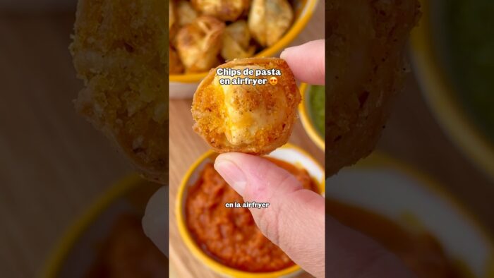 Pasta CRUJIENTE 💥: el aperitivo fácil que tienes que probar #recetas #recetasfaciles #airfryer