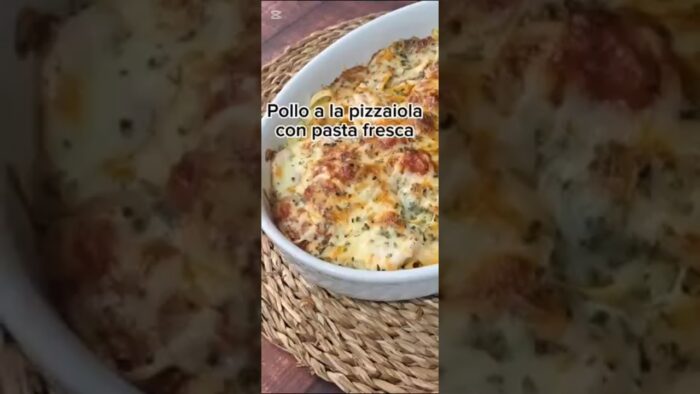 Pollo a la pizzaiola con pasta fresca en thermomix