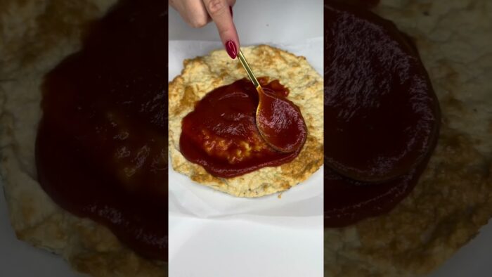Receta de pizza de pollo en freidora de aire 🍕 #airfryer #freidoradeaire