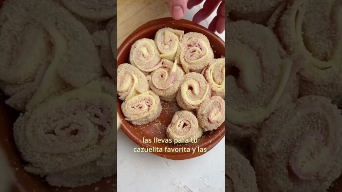 Rollitos de pollo 🍗 #recetas #airfryer #rollitos #recetasairfryer #viral #mapetitebouchee