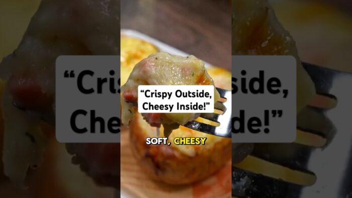 Secret Stuffed Potatoes in Air Fryer – So Cheesy & Good! #recipe #cooking #shorts #food