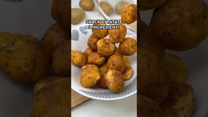 Snack di patate, tre ingredienti super croccanti in friggitrice ad aria!￼ #shorts