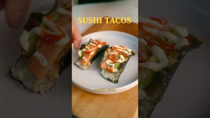 TACOS de SUSHI✅ AIRFRYER Facilísimos🤤 #recetas #shorts #sushi