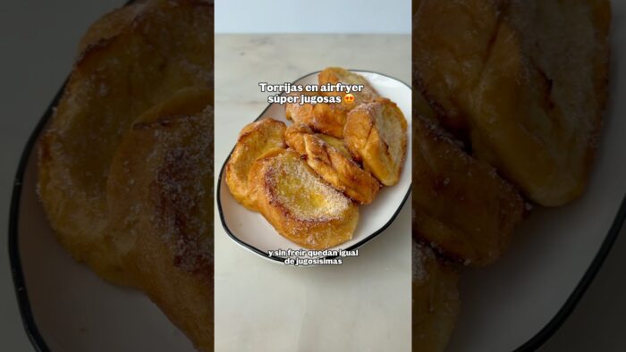 TORRIJAS en la AIRFRYER: receta paso a paso 🍯 #recetas #recetasfaciles #recetasairfryer #airfryer