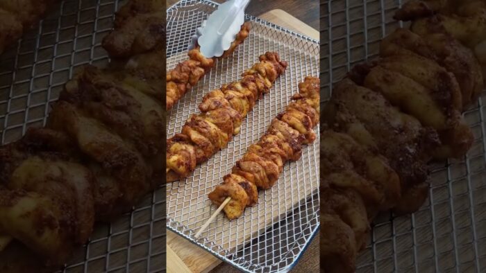 brochetas de pollo en air fryer #receta #airfryer #airfryerrecipes