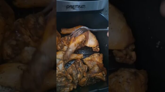 cómo preparar pollo frito en la freidora de aire.