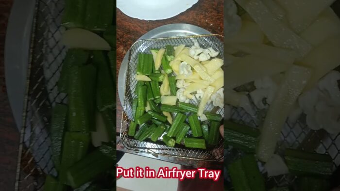 crispy Aaloo Bhindi in Airfryer l #airfryer #cooking #recipe