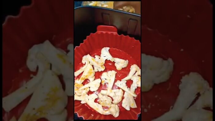 fulkobi fry recipe || fulkobi fry in air fryer | without oil Cauliflower fry #shorts #smrutikitchens
