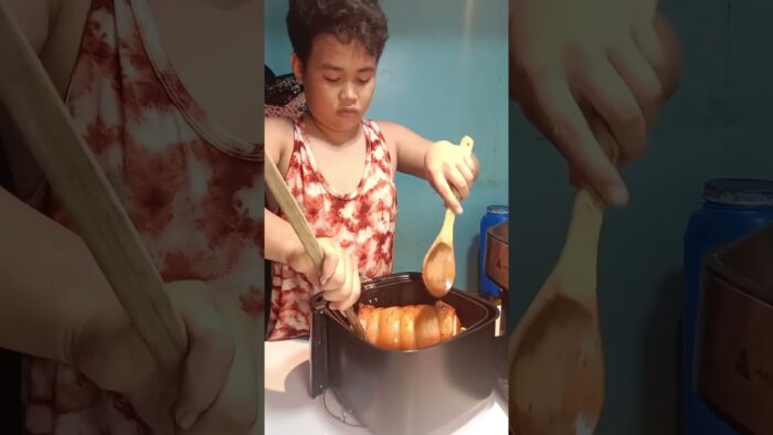 pork belly spicy sa Air fryer #food #cooking #cookingfood #recipe
