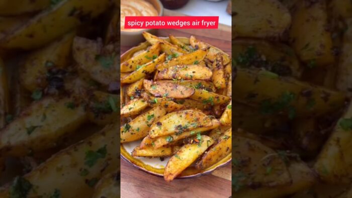 spicy potato wedges air fryer recipe ||coking#potatowedgesrecip#recipe
