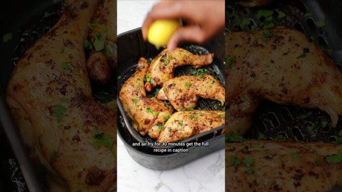 Air Fryer Chicken Quarters (Chicken Leg Quarters) Recipe in comment. #airfryer #airfryerchicken