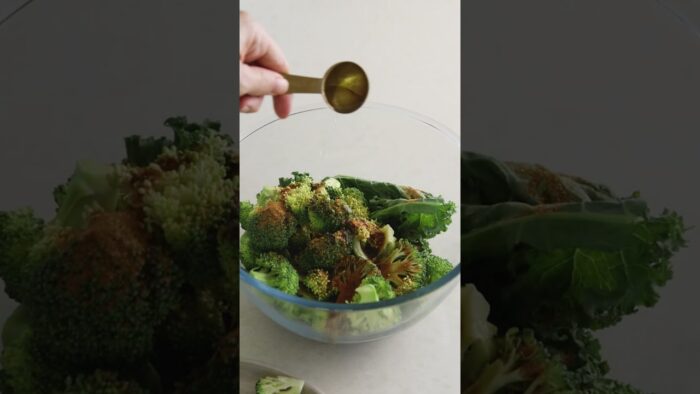 Air Fryer Crispy Kale & Broccoli 🥬🥦