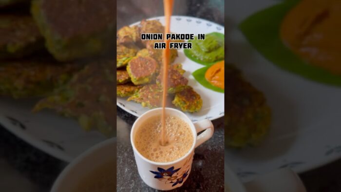 Air Fryer Onion Pakoras| No oil healthy & so easy #pallavifoodvoyage #cooking