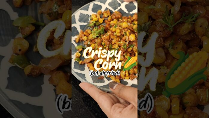 Air fryer Crispy Corn Recipe / Easy teatime snacks / Masala corn 🌿🌿#shorts