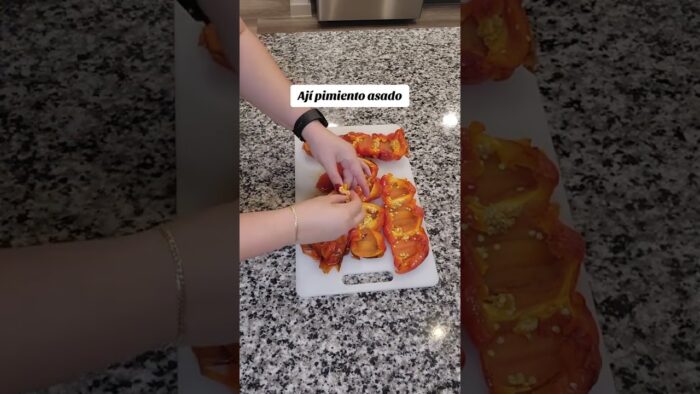 Ají pimiento asado en freidora de aire