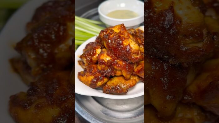 Alitas de Pollo en airfryer al estilo “Chicken Buffalo Wings”✨ #receta #airfryer #alitas #pollo