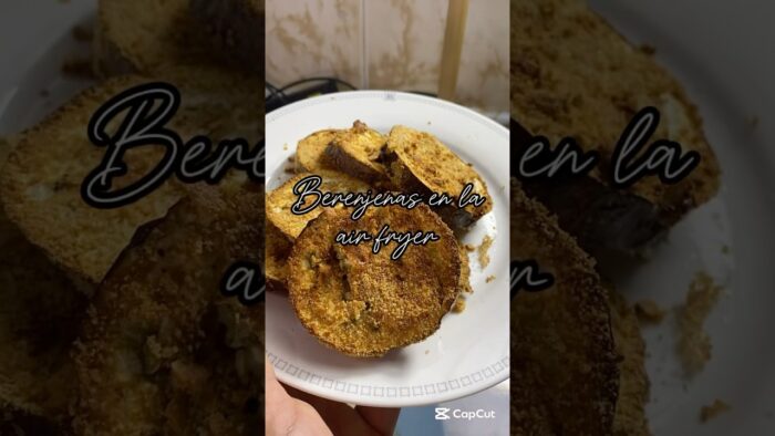 BERENJENAS EN LA AIR FRYER 🍆❤️🫕 guarda esta receta 🫶🏼👌🏼 #receta #canaldecocina #berenjena