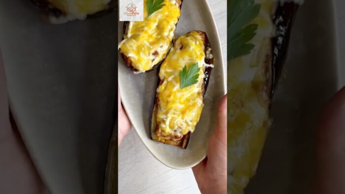 BERENJENAS 😍🍆 RELLENAS en FREIDORA DE AIRE 😋, receta riquísima y muy sencilla #airfryer #cosori
