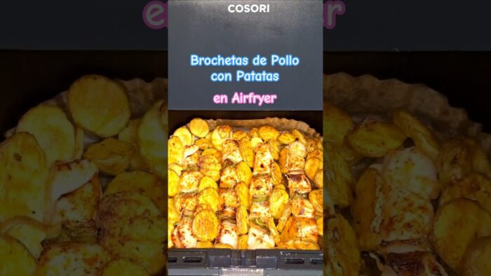 🍢🍗 Brochetas de Pollo con Patatas en Airfryer 🍟🍡 #receta #recetas