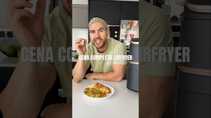 🍗 CENA COMPLETA ALTA EN PROTEÍNA AIRFRYER | #airfryer #recetas #comidafit