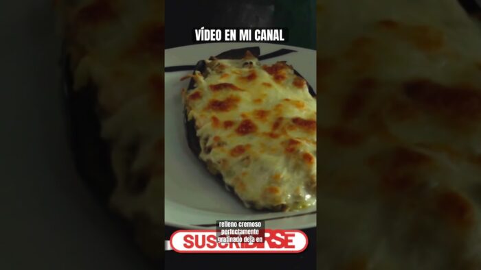 COMO HACER BERENJENA AL HORNO O AIRFRYER ¡RECETA DE BERENJENA RELLENA! #berenjena #keto #recetas