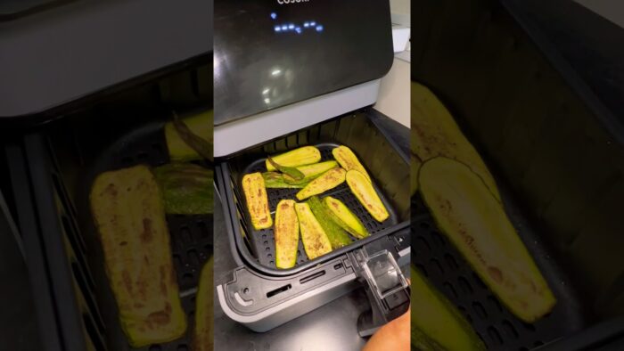 Calabacitas asadas en fr #freidoradeaire #airfryer #airfryerrecipes