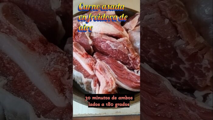Carne asada en freidora de aire. #recetas #alimentacion #plandealimentacion