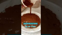 Cheesecake de Chocolate en Air Fryer | Sin Gluten, Fácil y Delicioso #shorts