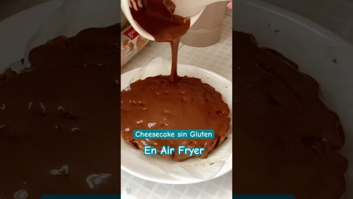 Cheesecake de Chocolate en Air Fryer | Sin Gluten, Fácil y Delicioso #shorts