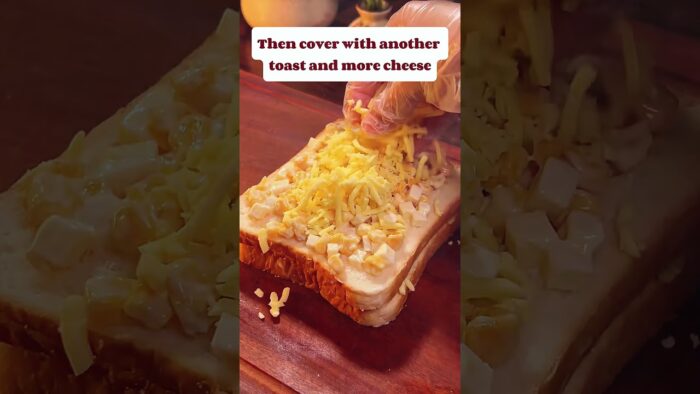 Cheesy Corn & Ham Toast – 8 Minute Breakfast Bliss
