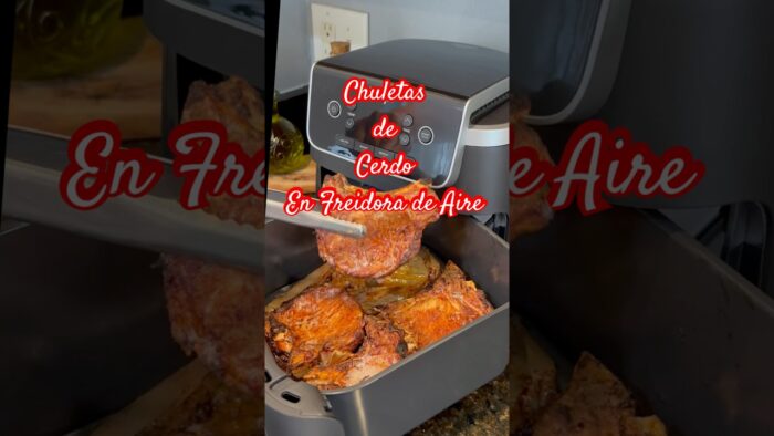 Cómo Hacer Chuletas de Cerdo en Freidora de Aire #Shorts #Chuletasfritas #chuletas