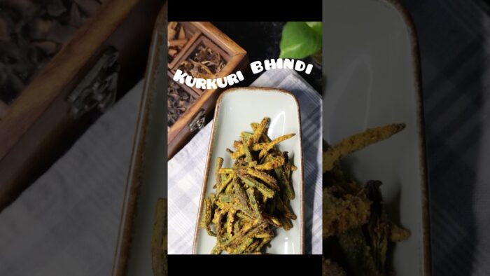 Crispy Kurkuri Bhindi in Air Fryer | Oil-Free Ladyfinger Fry | Easy Veg Snack! #shorts #recipe