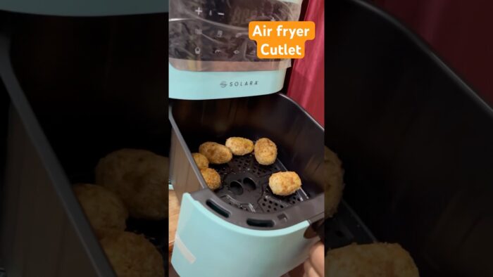 Crispy bread cutlet in Air fryer 🥪less oil bread cutlet recipe #breadcutletrecipe #ytshorts #food