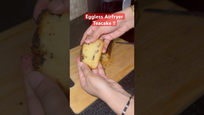 Eggless Teacake in Airfryer ! #food #recipe #airfryerrecipes #teacake #egglessspongecake #eggless