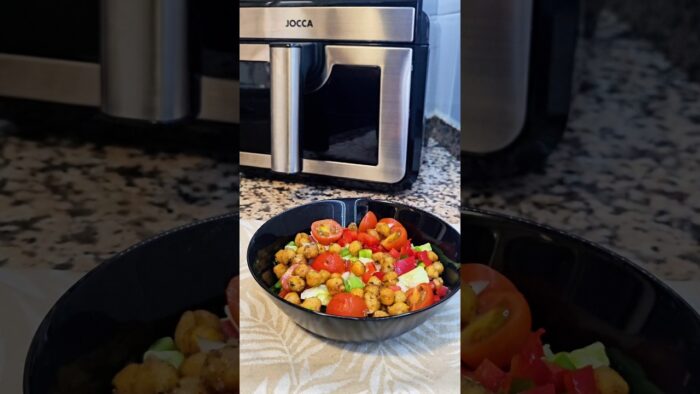 Ensalada de Garbanzos crujientes: Freidora de Aire #airfryer #airfryerlovers #recetas #recetafacil