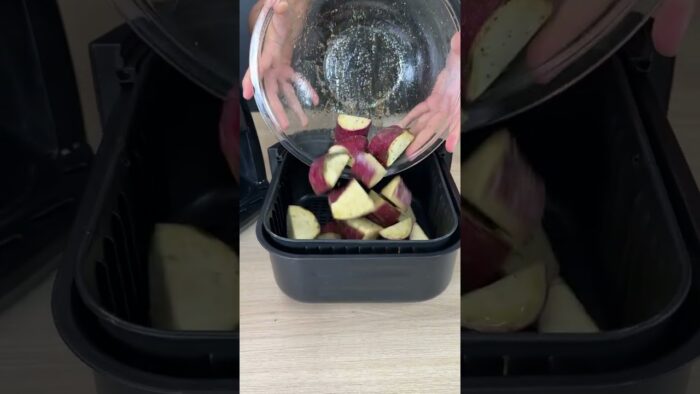 Faço batata doce assim a anos na air fryer