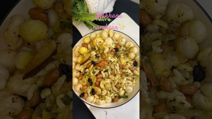 🤤Healthy Trial Mix | Air Fryer Makhana Namkeen Recipe |