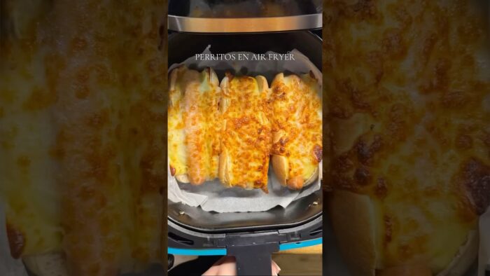 Hot dogs en Air Fryer🌭 una receta súper fácil! #airfryer #airfryerrecipes #hotdogs #recetasfaciles
