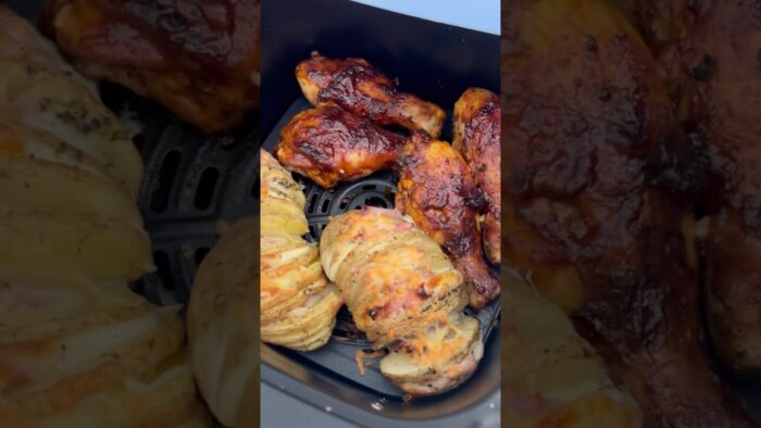 💡🍗IDEA DE ALMUERZO SOLAMENTE USANDO AIR FRYER