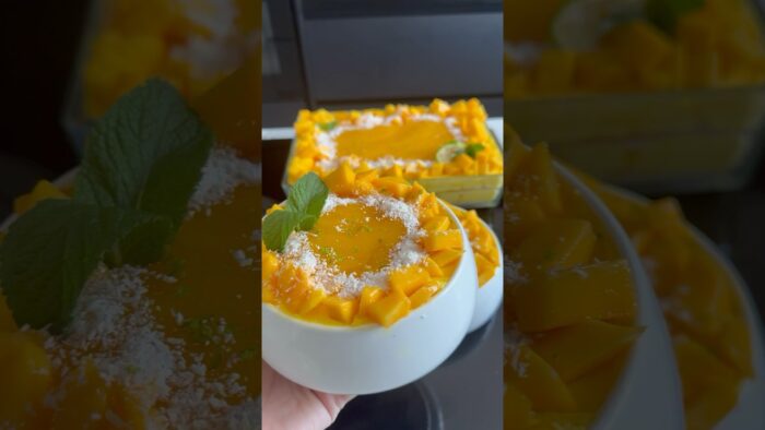 Meilleur Tiramisu mangue sans œuf au Thermomix recette en commentaire épinglé #patisserie