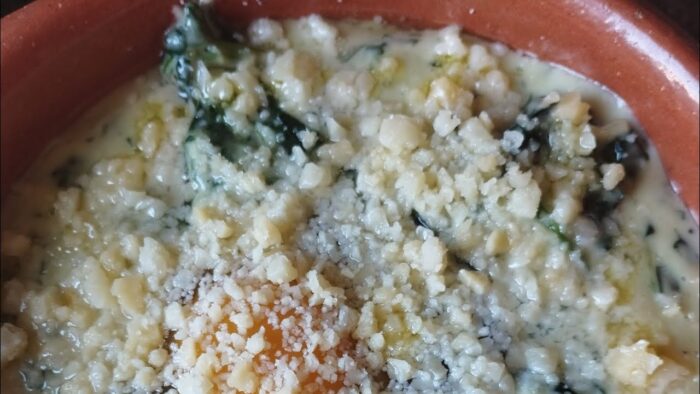 NUEVA TM7 espinacas con huevos poché con Thermomix
