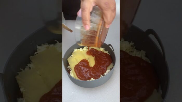 NUNCA MAIS Use o Forno! Essa Lasanha na Air Fryer É SENSACIONAL,RAPIDA E PRATICA !#shorts