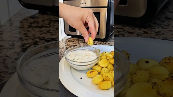 Ñoquis en Freidora de Aire, Snack rápido y fácil #canaldecocina #airfryer #airfryerlovers #foodporn