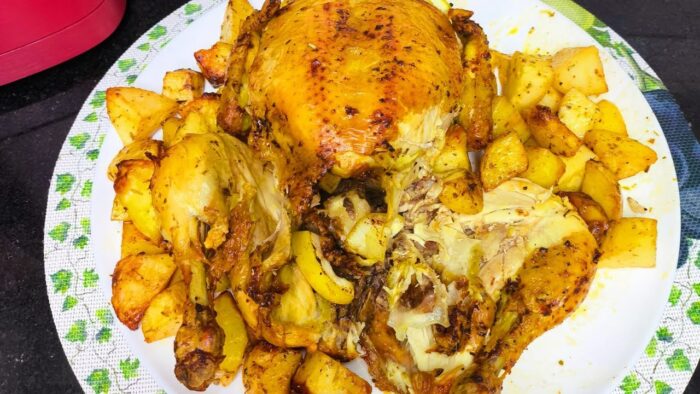 ✅️ POLLO ENTERO CON PATATAS ASADO en FREIDORA de AIRE Cosori #airfryer #cosori #freidoradeaire
