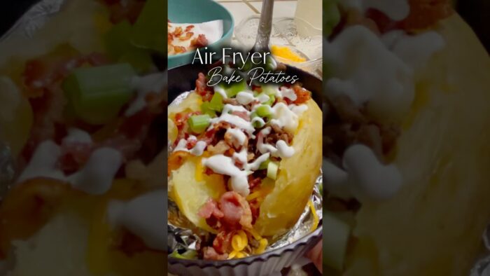 Papas horneadas en la freidora de aire #homemade #airfryer #potatorecipe #recetasfaciles #recetas