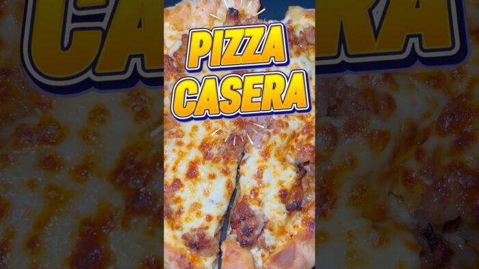 Pizza casera en freidora de aire #receta #pizza