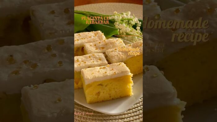 Plăcintă cu rabarbăr și bezea cu Thermomix #thermomix #desert #baking #recipe #placintacurabarbar